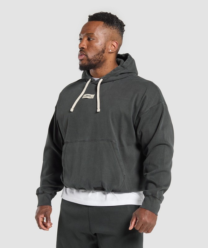 Gymshark Heavyweight Rib Hoodie Hoodie Heren Grijs | XNBM04798