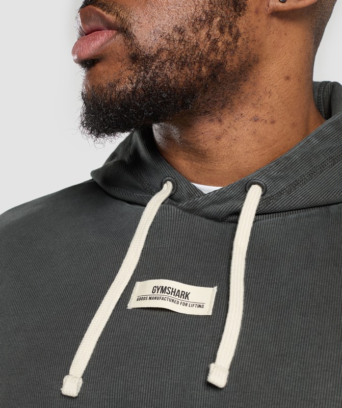 Gymshark Heavyweight Rib Hoodie Hoodie Heren Grijs | XNBM04798