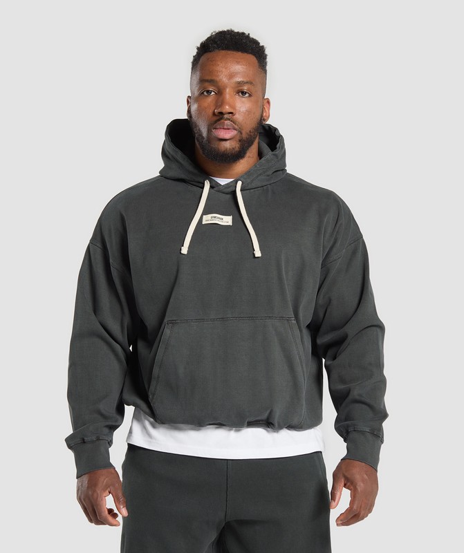 Gymshark Heavyweight Rib Hoodie Hoodie Heren Grijs | XNBM04798