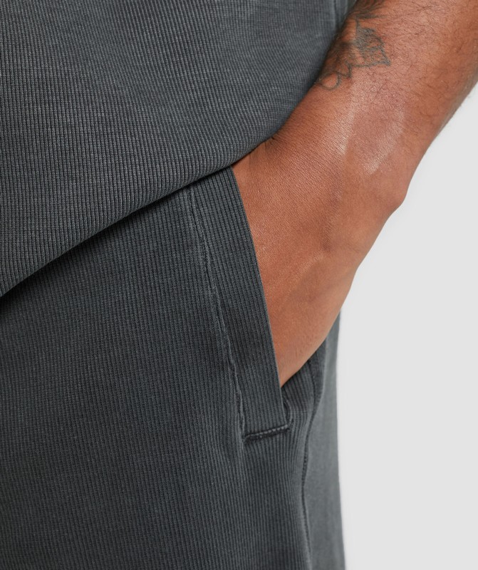 Gymshark Heavyweight Ribbed Joggers Joggingbroek Heren Grijs | PFEJ04279