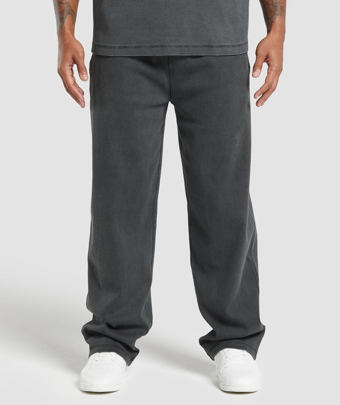 Gymshark Heavyweight Ribbed Joggers Joggingbroek Heren Grijs | PFEJ04279