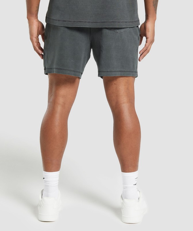 Gymshark Heavyweight Ribbed Shorts Korte Broek Heren Grijs | DXHU40723