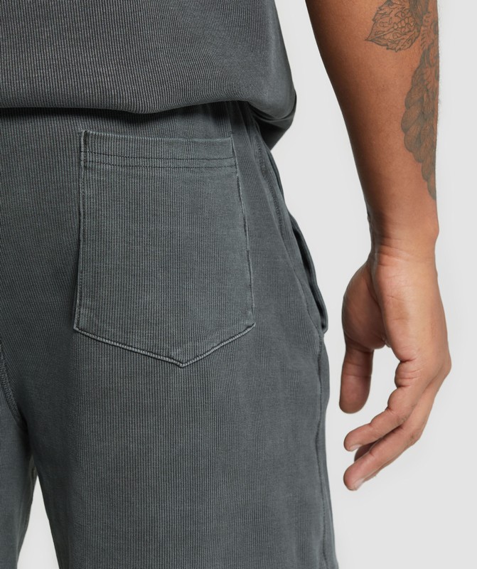 Gymshark Heavyweight Ribbed Shorts Korte Broek Heren Grijs | DXHU40723