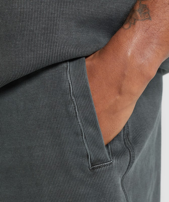 Gymshark Heavyweight Ribbed Shorts Korte Broek Heren Grijs | DXHU40723