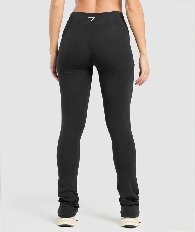 Gymshark Heavyweight Washed Leggings Leggings Dames Zwart Lichtturkoois | TSJG65849