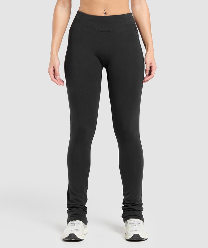 Gymshark Heavyweight Washed Leggings Leggings Dames Zwart Lichtturkoois | TSJG65849