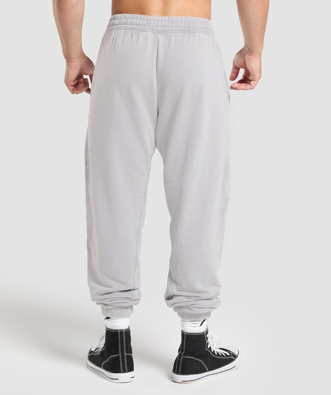 Gymshark Heritage Joggers Joggingbroek Heren Grijs Lichtturkoois | BECV71364