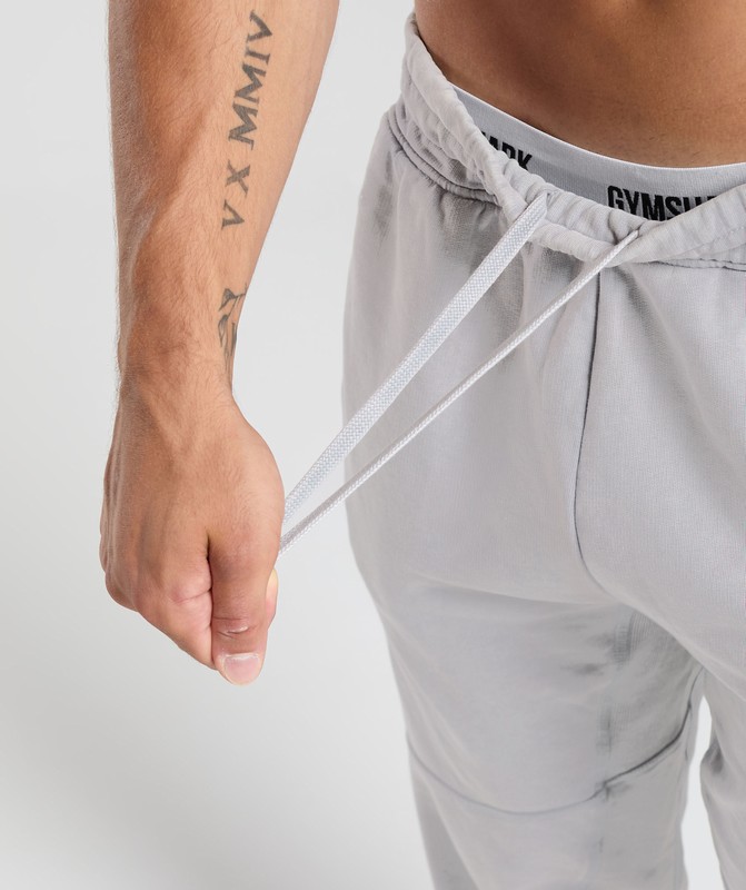 Gymshark Heritage Joggers Joggingbroek Heren Grijs Lichtturkoois | BECV71364