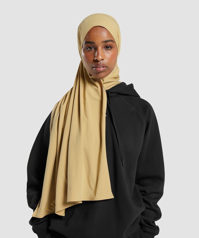 Gymshark Hijab Hijab Heren Beige | ZPBG42081