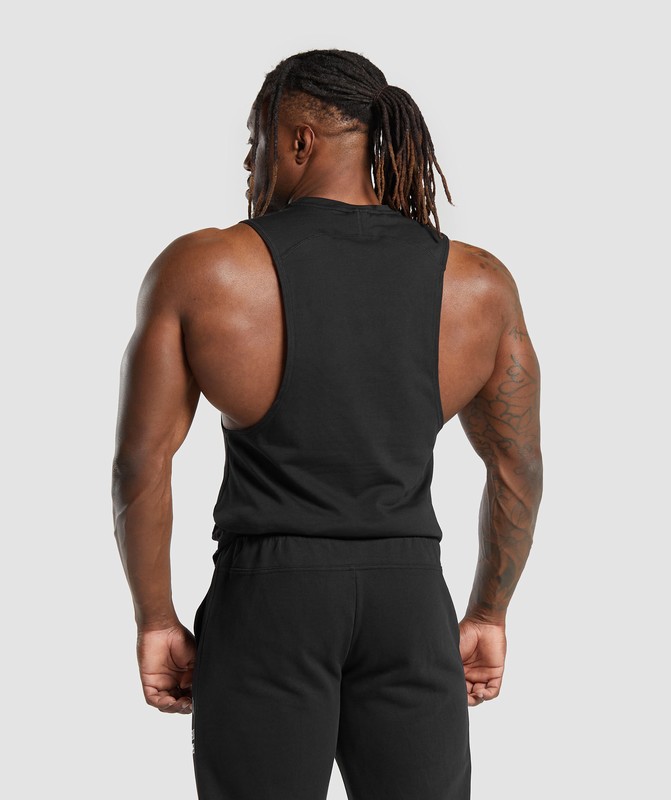 Gymshark Impact Drop Arm Tank Tanktop Heren Zwart | CNDH03158