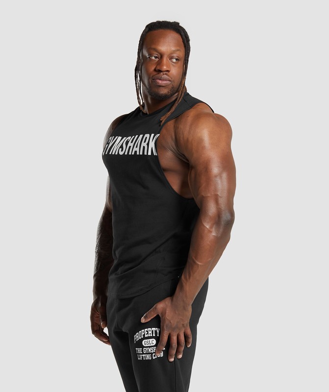 Gymshark Impact Drop Arm Tank Tanktop Heren Zwart | CNDH03158