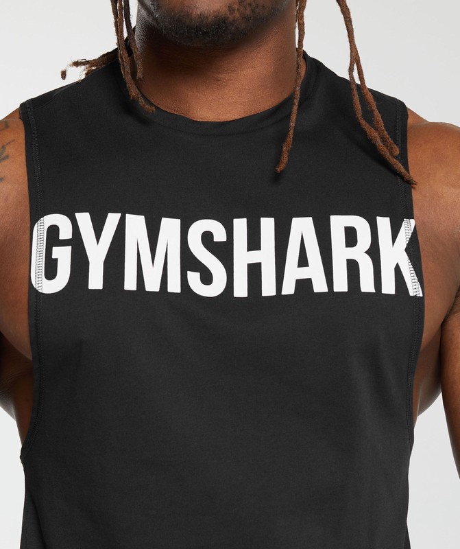 Gymshark Impact Drop Arm Tank Tanktop Heren Zwart | CNDH03158