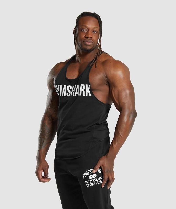 Gymshark Impact Stringer Stringer Heren Zwart | PBGQ31084