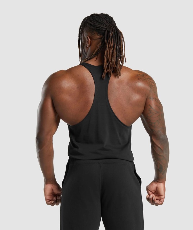 Gymshark Impact Stringer Stringer Heren Zwart | PBGQ31084