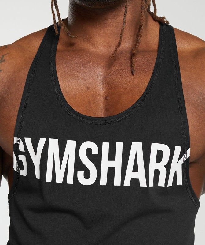 Gymshark Impact Stringer Stringer Heren Zwart | PBGQ31084