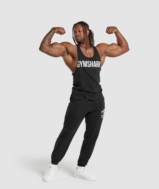 Gymshark Impact Stringer Stringer Heren Zwart | PBGQ31084