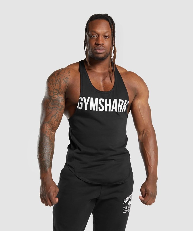 Gymshark Impact Stringer Stringer Heren Zwart | PBGQ31084