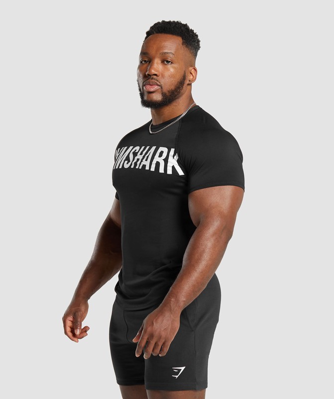 Gymshark Impact T-Shirt T-Shirt Heren Zwart | CMYH14328