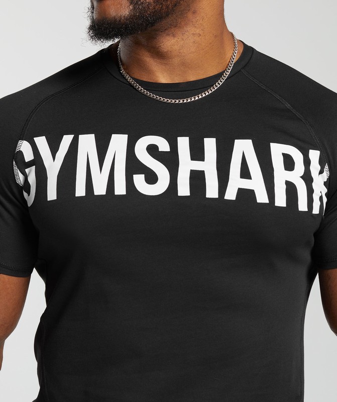 Gymshark Impact T-Shirt T-Shirt Heren Zwart | CMYH14328