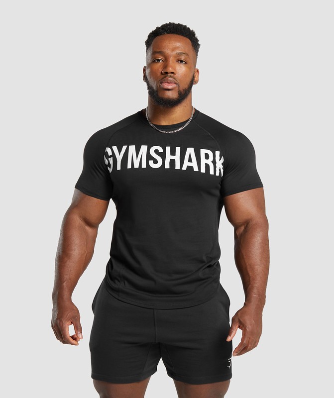 Gymshark Impact T-Shirt T-Shirt Heren Zwart | CMYH14328