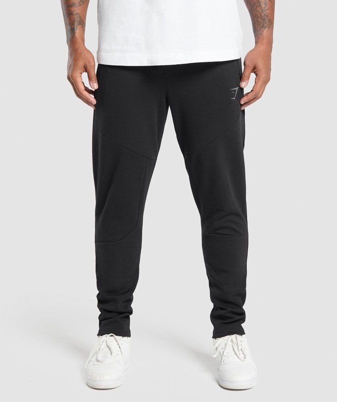 Gymshark Interlock Tech Joggers Joggingbroek Heren Zwart | DPHK42179