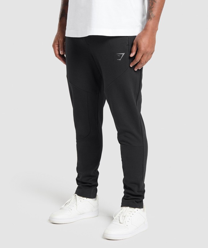 Gymshark Interlock Tech Joggers Joggingbroek Heren Zwart | DPHK42179