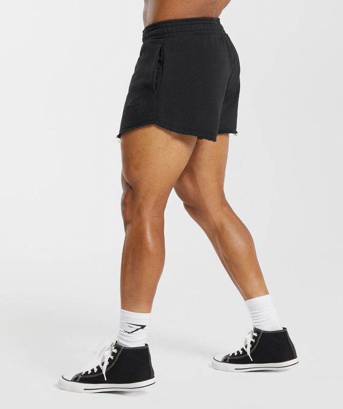 Gymshark Legacy 4" Shorts Korte Broek Heren Zwart | OWZX94765