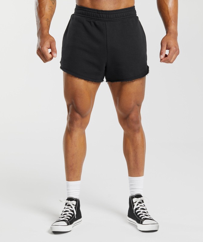 Gymshark Legacy 4" Shorts Korte Broek Heren Zwart | OWZX94765