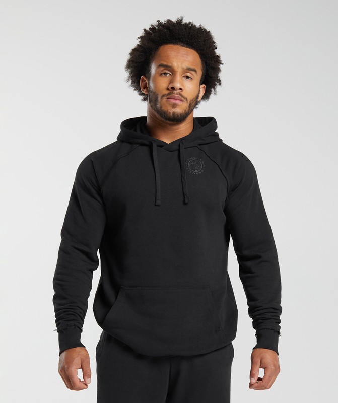 Gymshark Legacy Hoodie Hoodie Heren Zwart | GECR71954