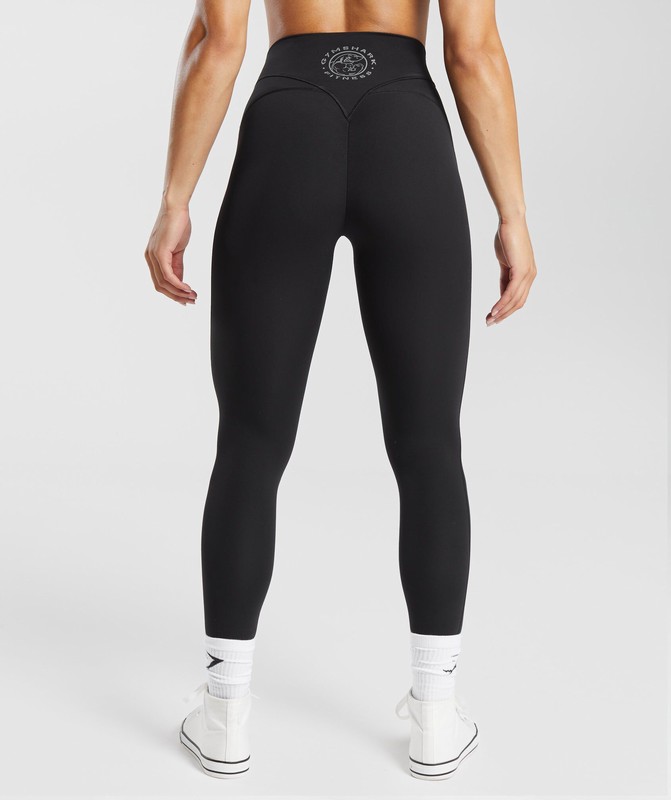Gymshark Legacy Logo Leggings Leggings Dames Zwart | MSCV63758