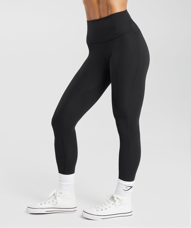 Gymshark Legacy Logo Leggings Leggings Dames Zwart | MSCV63758