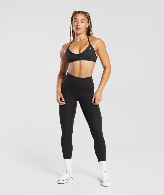 Gymshark Legacy Logo Leggings Leggings Dames Zwart | MSCV63758