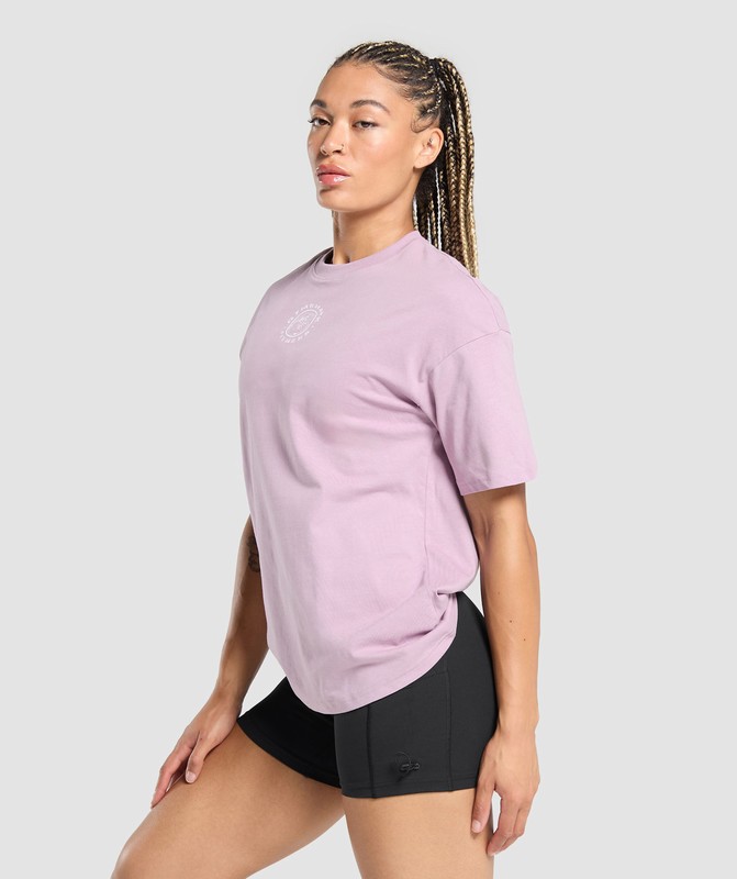 Gymshark Legacy Oversized T-Shirt T-Shirt Dames Warm Lilac | JMQL71634