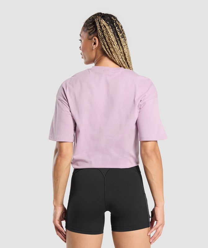 Gymshark Legacy Oversized T-Shirt T-Shirt Dames Warm Lilac | JMQL71634