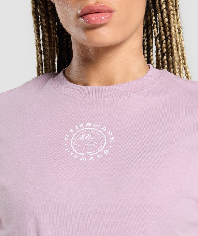 Gymshark Legacy Oversized T-Shirt T-Shirt Dames Warm Lilac | JMQL71634