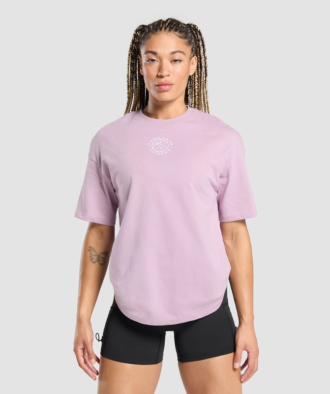 Gymshark Legacy Oversized T-Shirt T-Shirt Dames Warm Lilac | JMQL71634