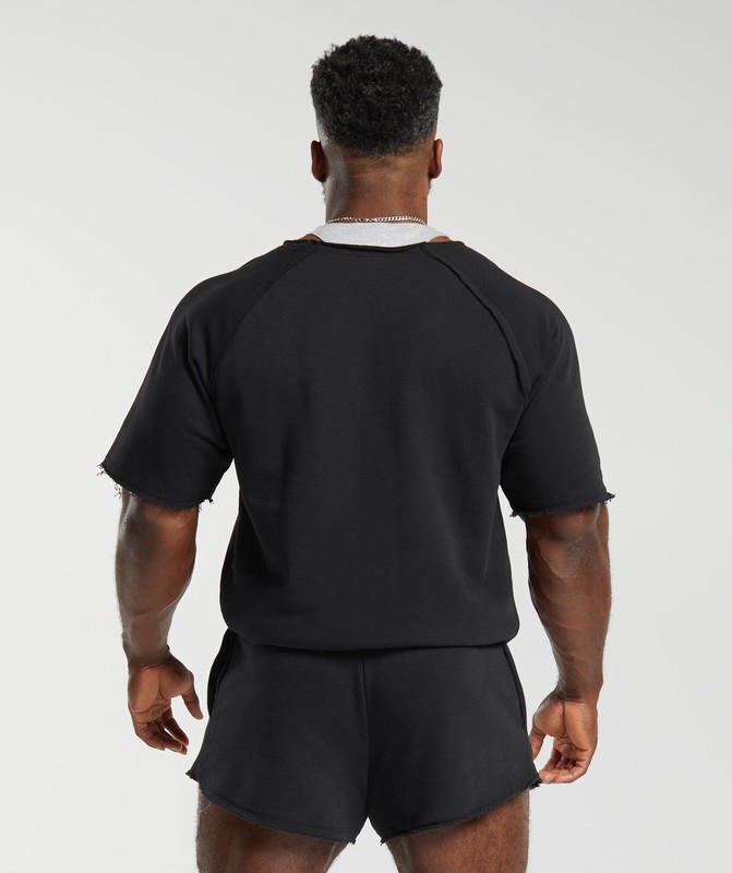Gymshark Legacy Rag Top Top Heren Zwart | OPEB82731