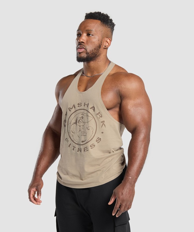 Gymshark Legacy Stringer Stringer Heren Bruin | OEPN07963