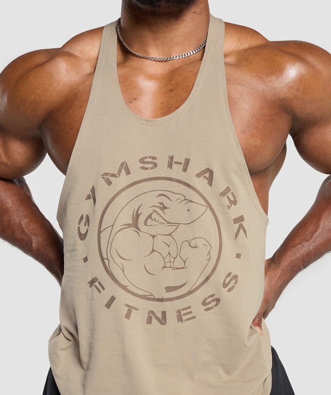 Gymshark Legacy Stringer Stringer Heren Bruin | OEPN07963