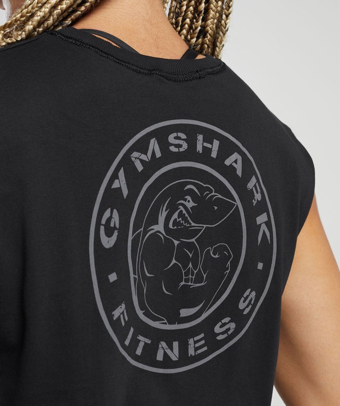 Gymshark Legacy Summer Tank Tanktop Dames Zwart | YRSP18034