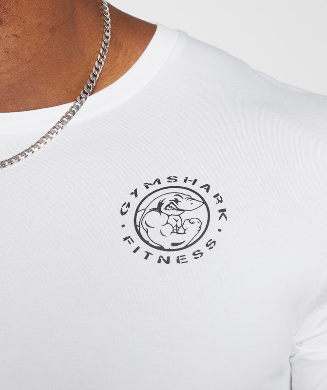 Gymshark Legacy T-Shirt T-Shirt Heren Wit | YCUK69701