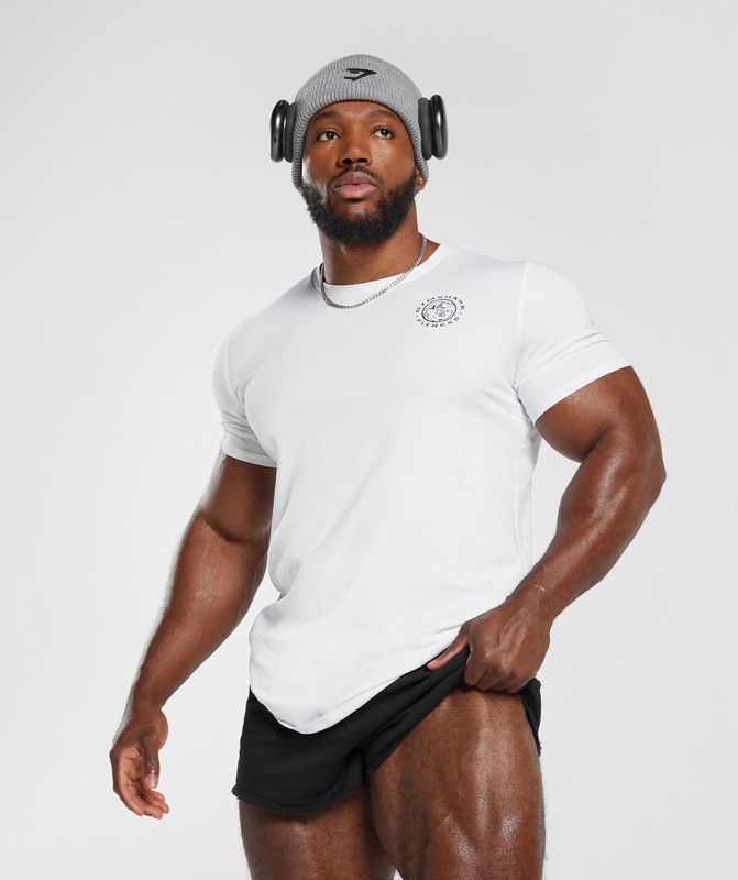 Gymshark Legacy T-Shirt T-Shirt Heren Wit | YCUK69701