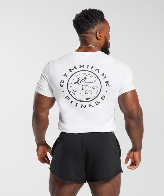 Gymshark Legacy T-Shirt T-Shirt Heren Wit | YCUK69701