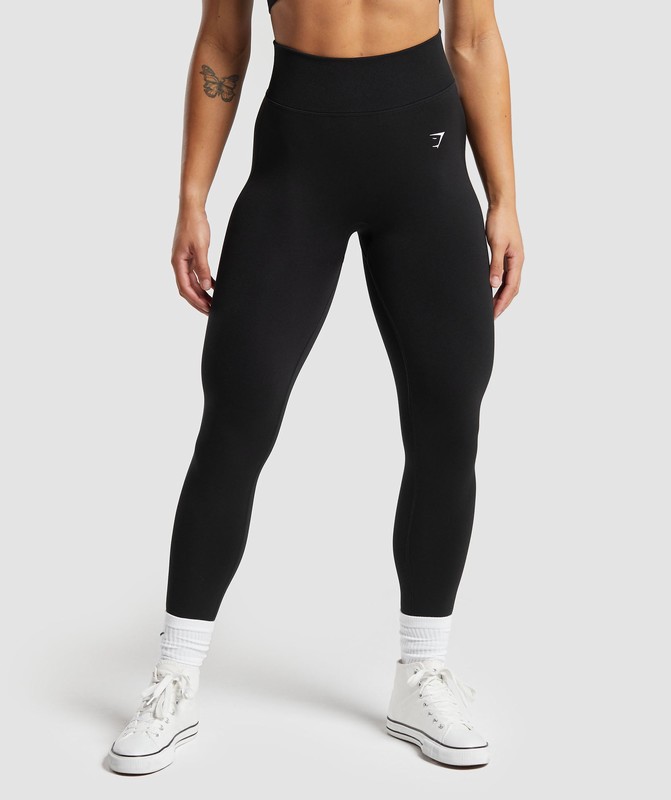 Gymshark Lift Seamless Leggings Leggings Dames Zwart Zwart | KHOG63950