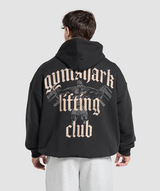 Gymshark Lifting Club Hoodie Hoodie Heren Zwart Grijs | VDXH43829