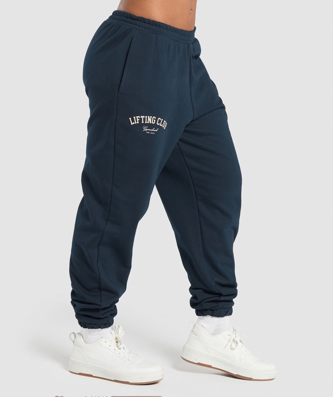 Gymshark Lifting Club Oversized Jogger Joggingbroek Dames Donkerblauw | QXRC09728