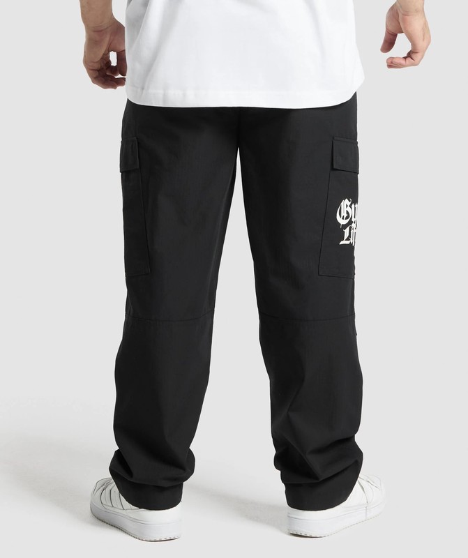 Gymshark Lifting Club Ripstop Cargo Broek Heren Zwart | MAHI02916