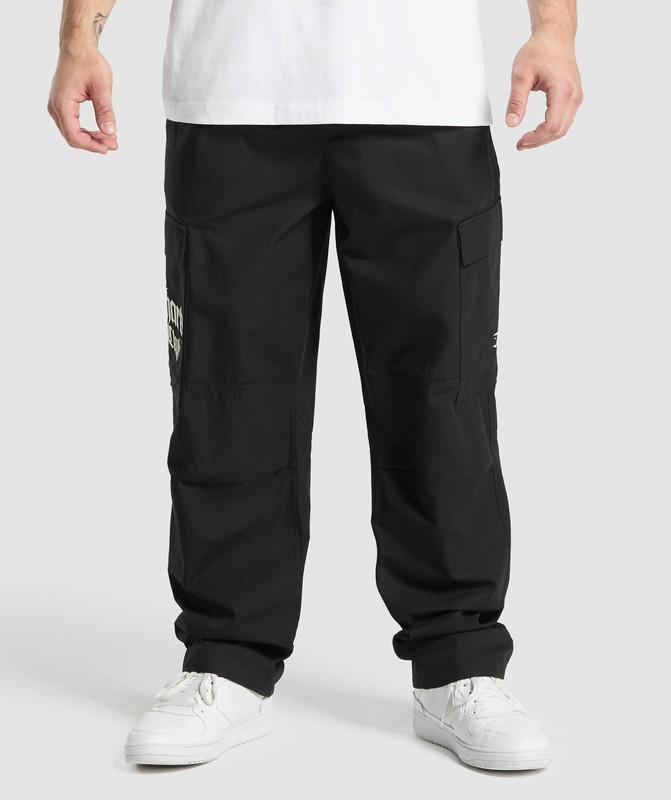 Gymshark Lifting Club Ripstop Cargo Broek Heren Zwart | MAHI02916