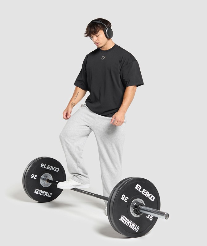 Gymshark Lifting Club T-Shirt T-Shirt Heren Zwart Lichtgrijs | TRUV38579