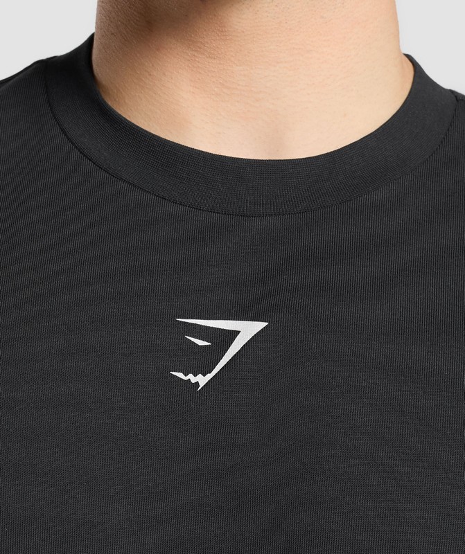 Gymshark Lifting Essential Arabic Oversized Graphic T-Shirt T-Shirt Heren Zwart | UWBL10954